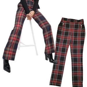 Tartan Plaid Women's Pants Zara basic essentials